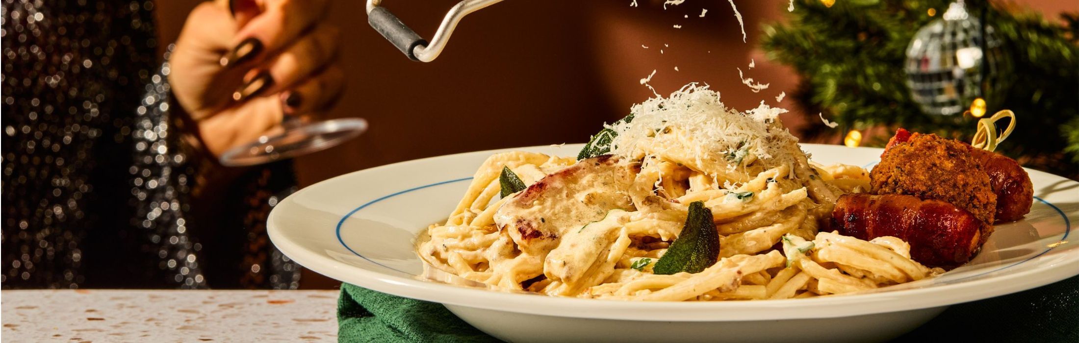 Christmas Carbonara Banner Flip